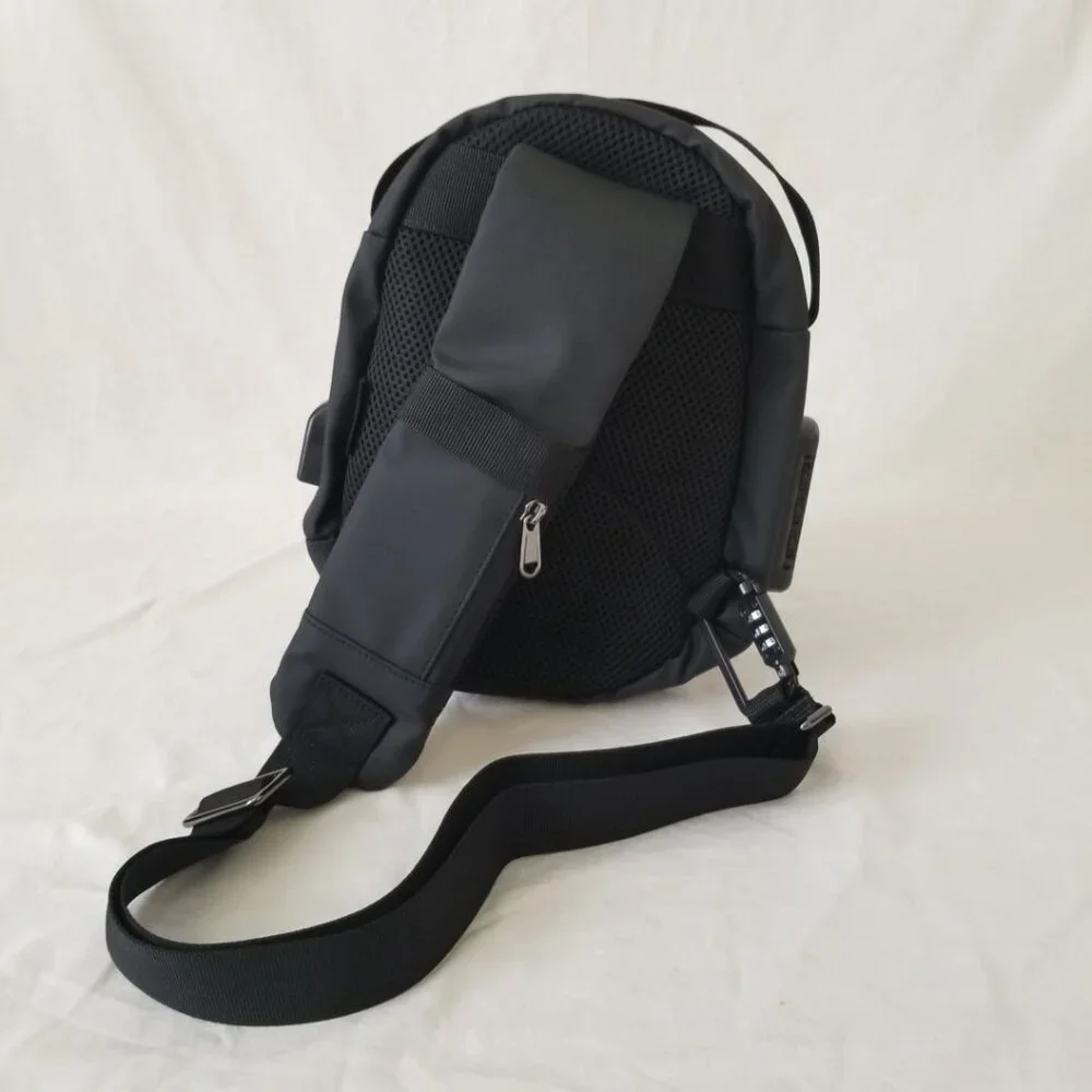 NEW! Anti-Theft Hard-Shell Crossbody/Shoulder Bag w/Locking Zippers and Strap